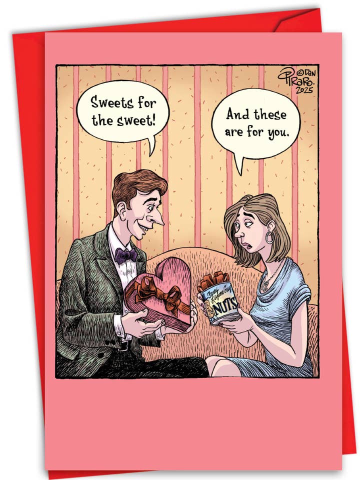 1 Karte Valentinstagskarte - Süßigkeiten und Nüsse für den Großhandel von NobleWorks