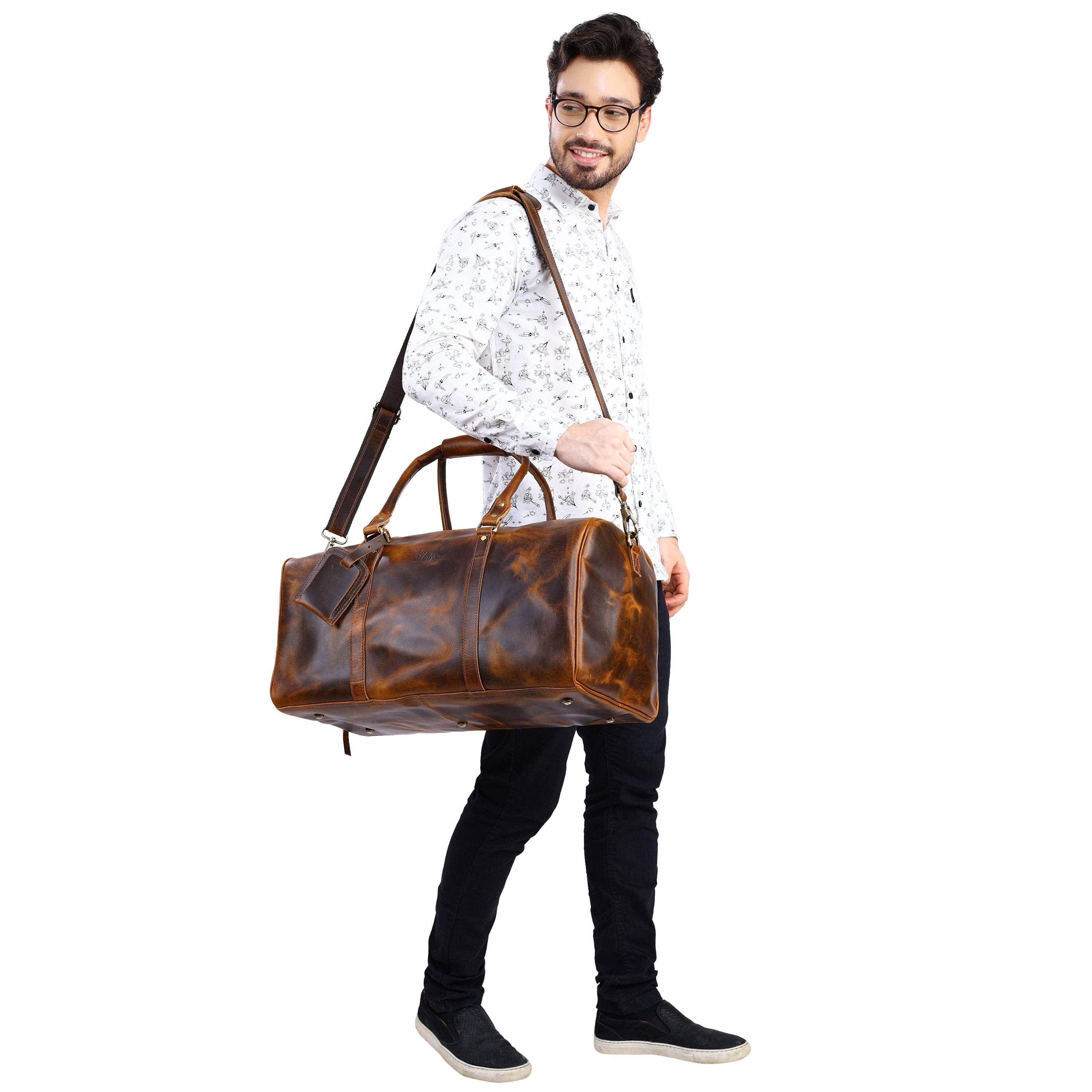VELLAIRE - Wholesale Weekender Bag - Men's - Personalized Leather Duffle Bag - XLarge7