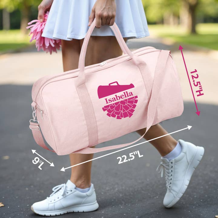 Gradzo - Wholesale Weekender Bag - Women's - Personalized Cheer Duffle Bag – Custom Travel Tote, Pink5