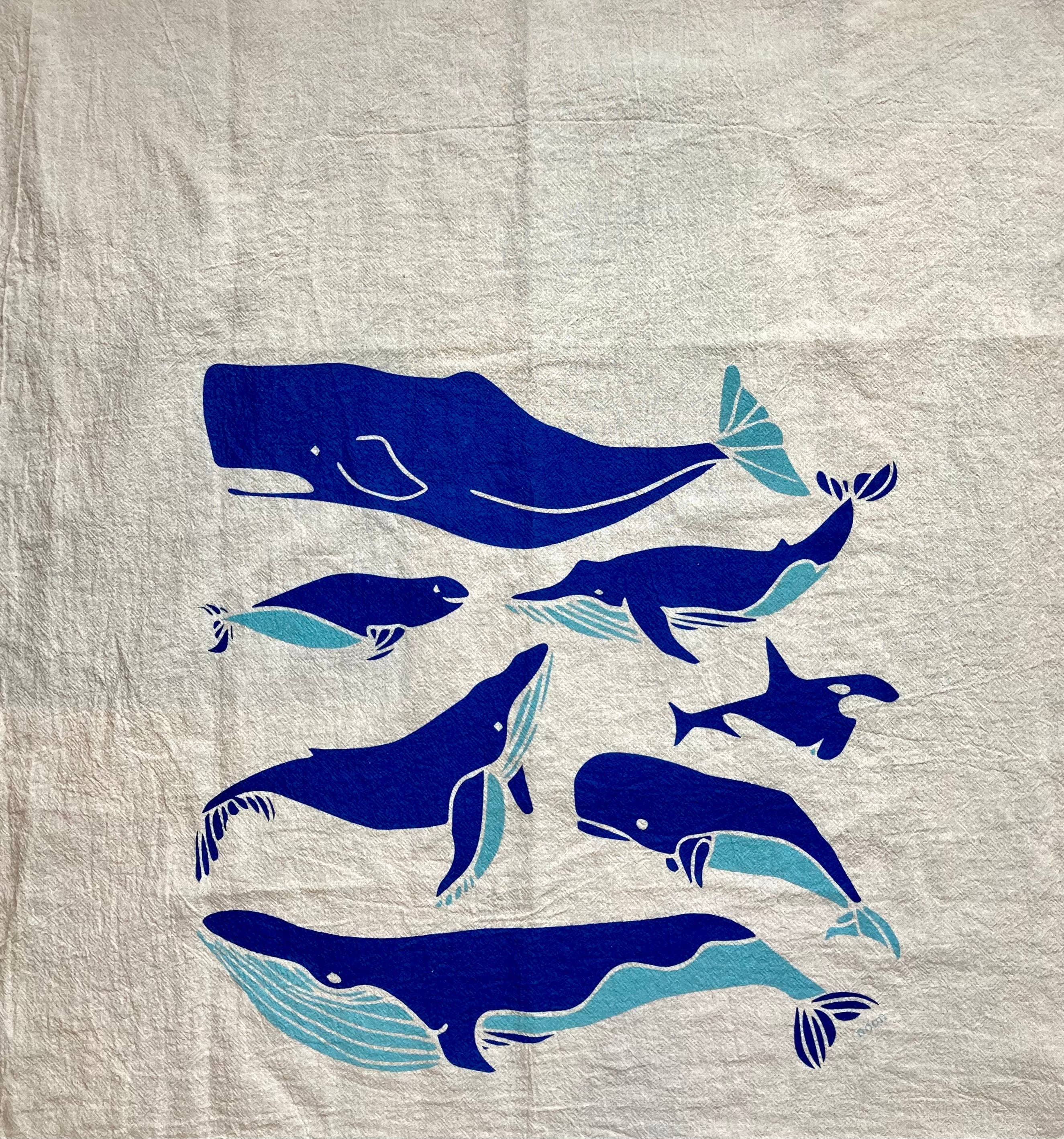 noon designs - Wholesale Tea Towel - Whales Tea Towel3