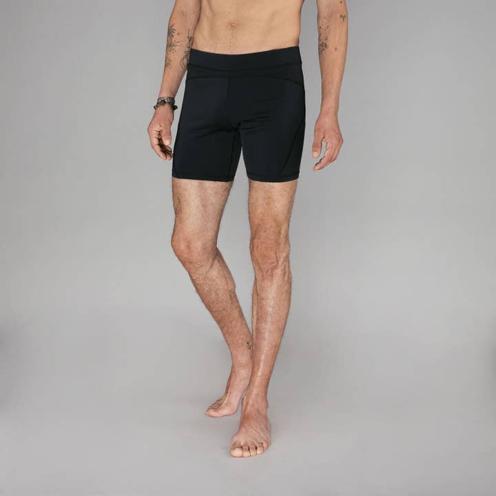Bodynova - Wholesale Athletic Shorts - Men's - Hot Yoga Pants for Men, Black XL