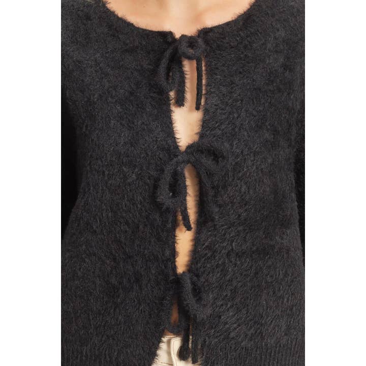 HYFVE - Wholesale Cardigan - Women's - Fuzzy Sweater With Unique Front Ties11
