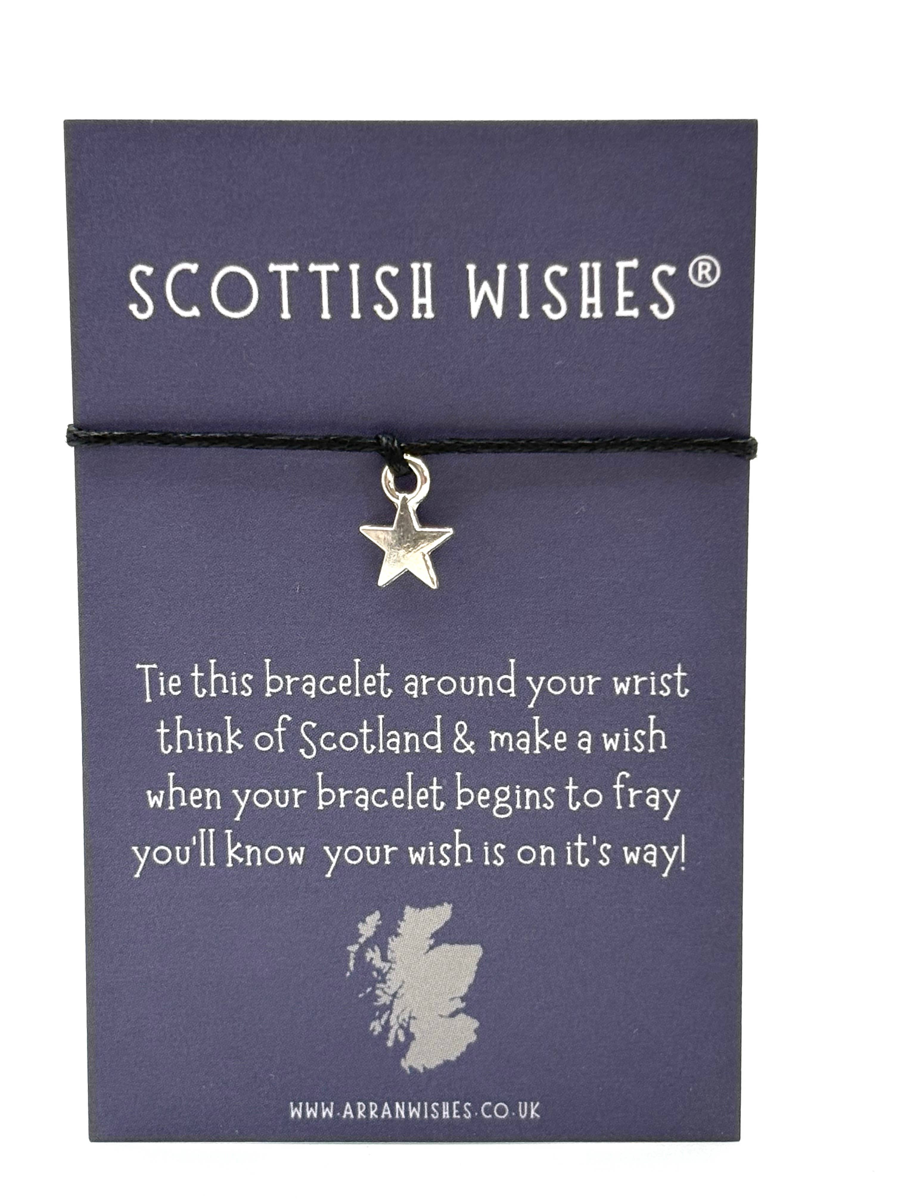 Arran Wishes – Großhandel Armband mit Charms/Anhängern – Schottische Stern-Wunscharmbänder Silber3