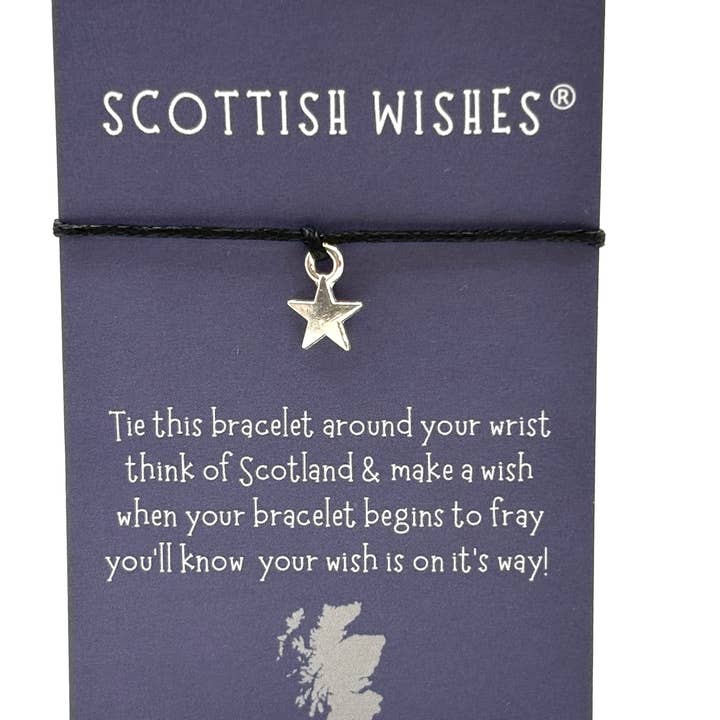 Arran Wishes – Großhandel Armband mit Charms/Anhängern – Schottische Stern-Wunscharmbänder Silber3