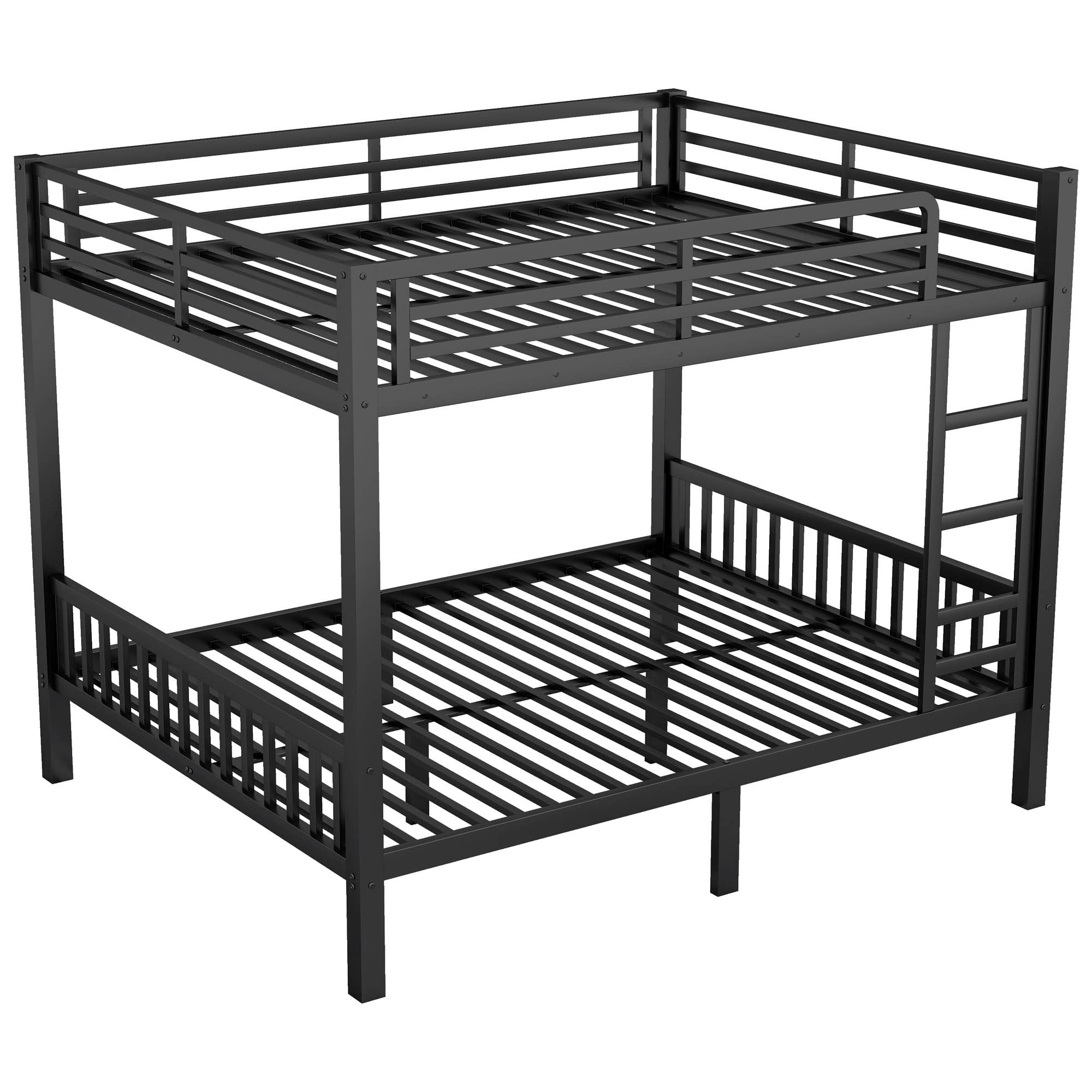 39F Inc. - Wholesale Bed - Queen Over Queen Metal Bunk Bed with Ladder, Black10