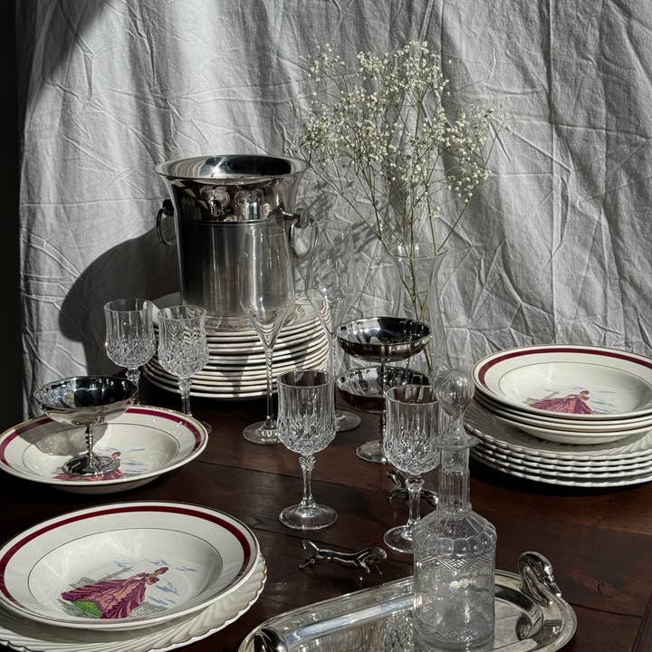 Office Objets - Wholesale Dinner Plate - Set of 6 Ile de France deep plates D22.518