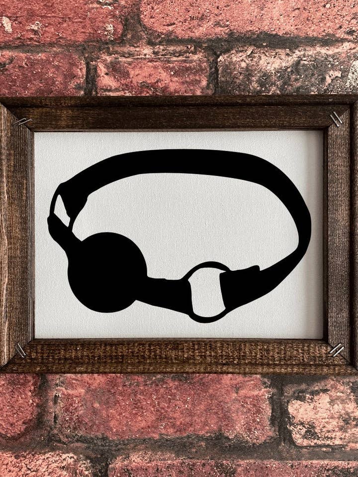 Ball Gag - Lienzo enmarcado ligero para pared para venta al por mayor de Persephones Fates