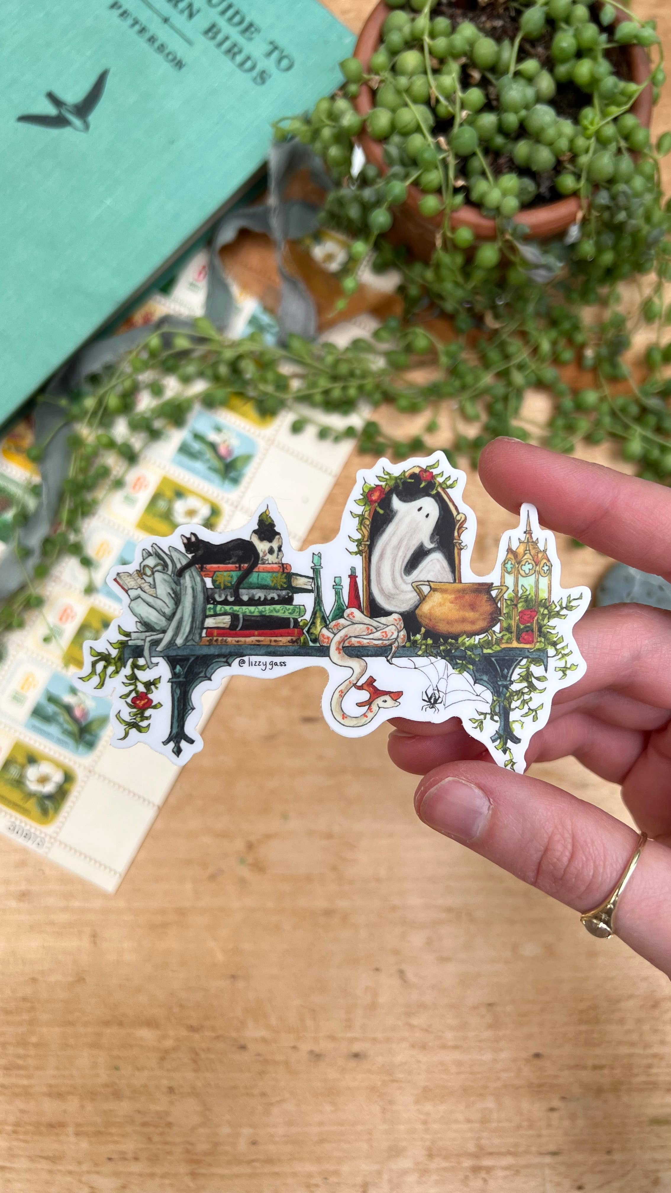 Lizzy Gass – wholesale Sticker – The Gothic Witch's Shelf Sticker4