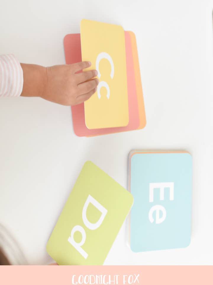 Lowercase Uppercase Letters Flashcards for wholesale by GoodnightFox