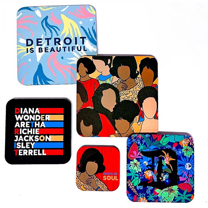 Set di Magneti Ispirati a Detroit per la vendita all'ingrosso da parte di Creative Hina Design