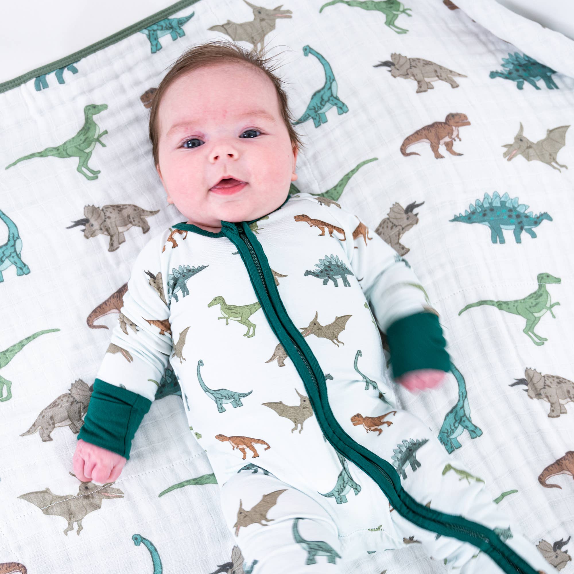 LollyBanks - Wholesale Sleepsuit - Baby - Dinosaur Baby Bamboo Pajamas7