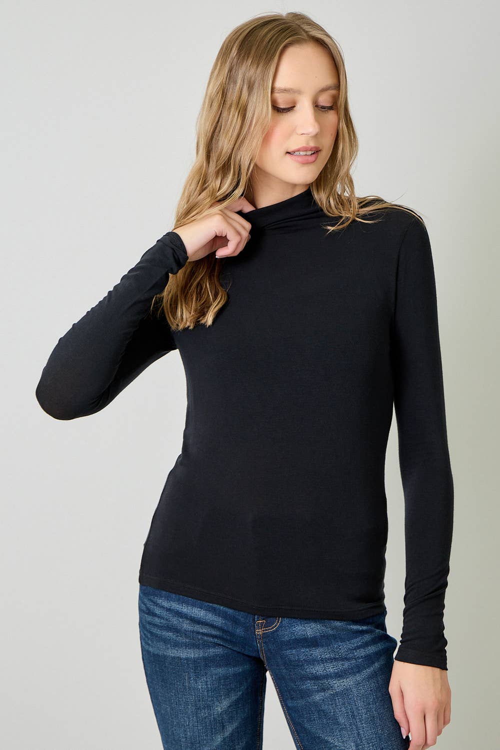 Mystree – wholesale Stickad topp - Dam – 61274 Nödvändig Mock Neck Topp22