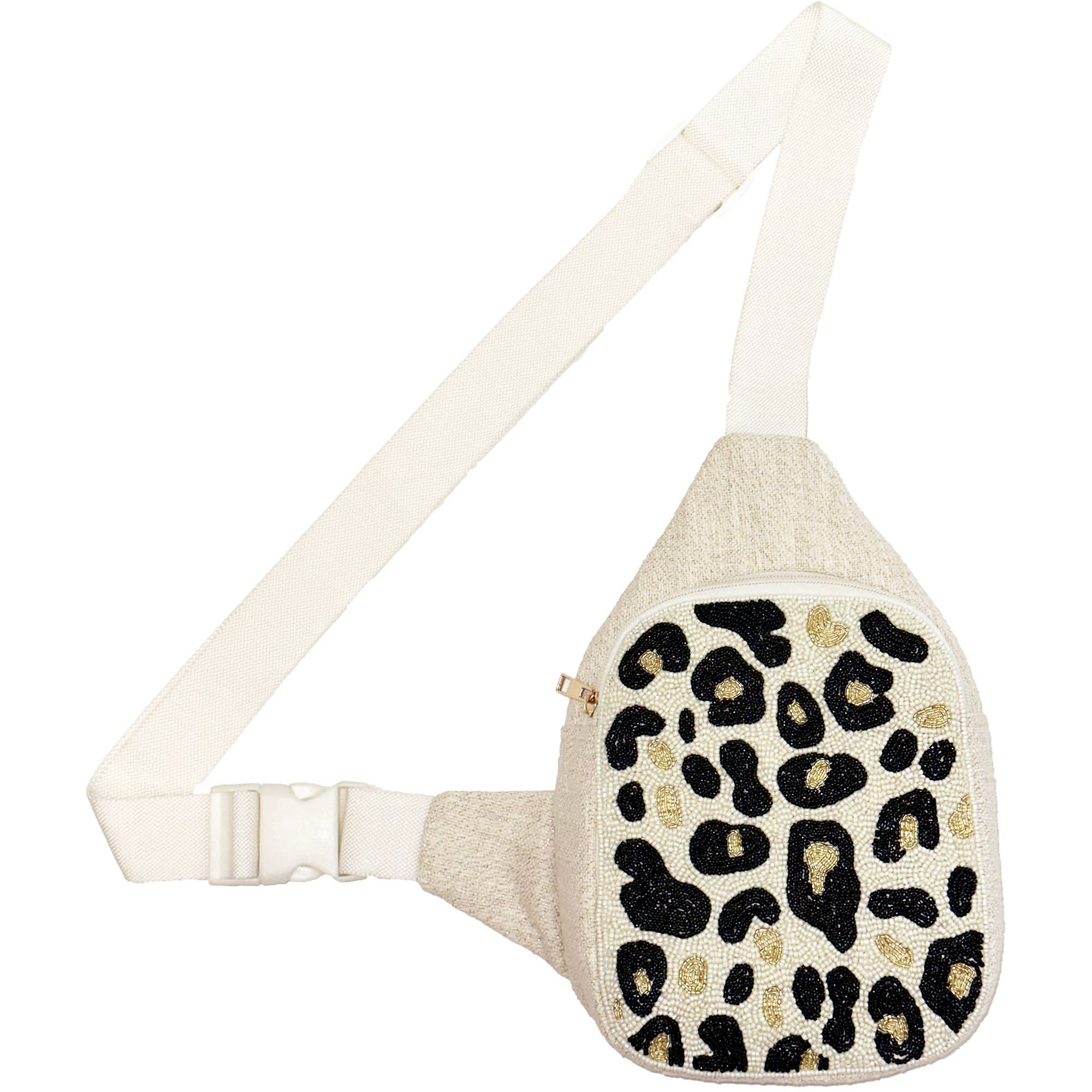 Pizzazz, Inc. - Wholesale Belt Bag - Women's - Handmade Leopard Print Beaded Fanny Pack0