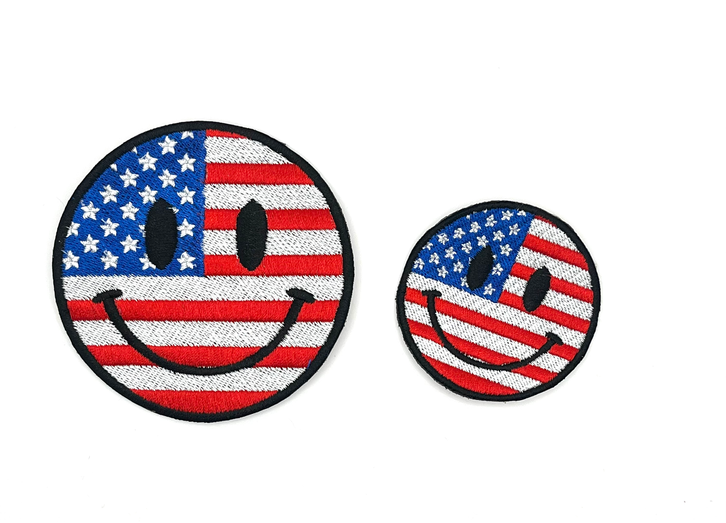 Fit Stitch Gear - Wholesale Patch - Patriotic Smile Face 1