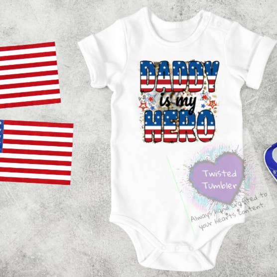 Papa est mon héros, patriotique pour la vente par Twisted Tumbler, LLC