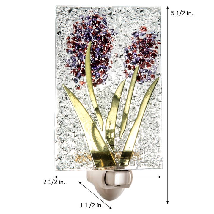 J Devlin Glass Art & Bert Anderson Collection - Wholesale Night Light - Fused Glass Flower Night Light NTL 209 Series4