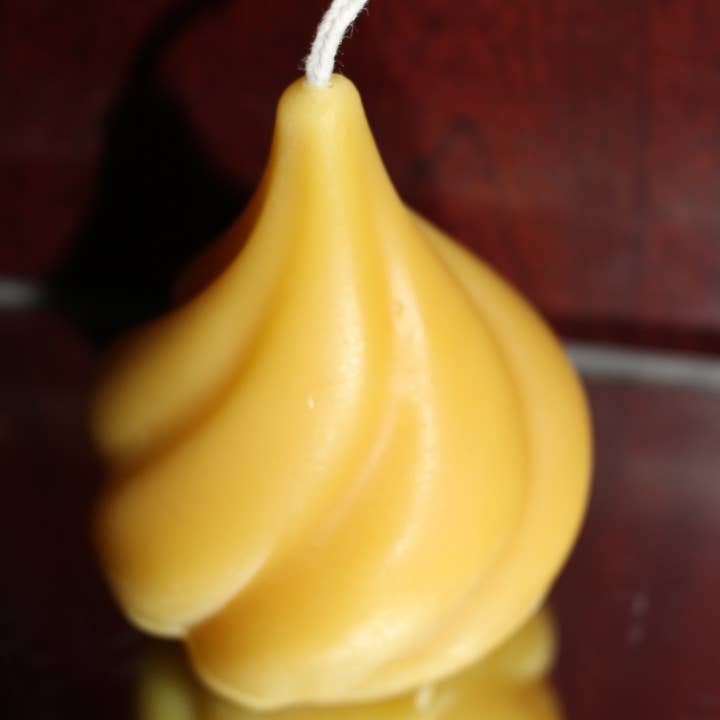 Pear drop twist pure beeswax candles for wholesale by Fantasy Candles