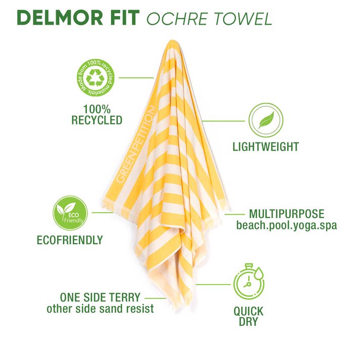 GREEN PETITION – wholesale Strandhandduk – Delmor FIT Ochre badhandduk6