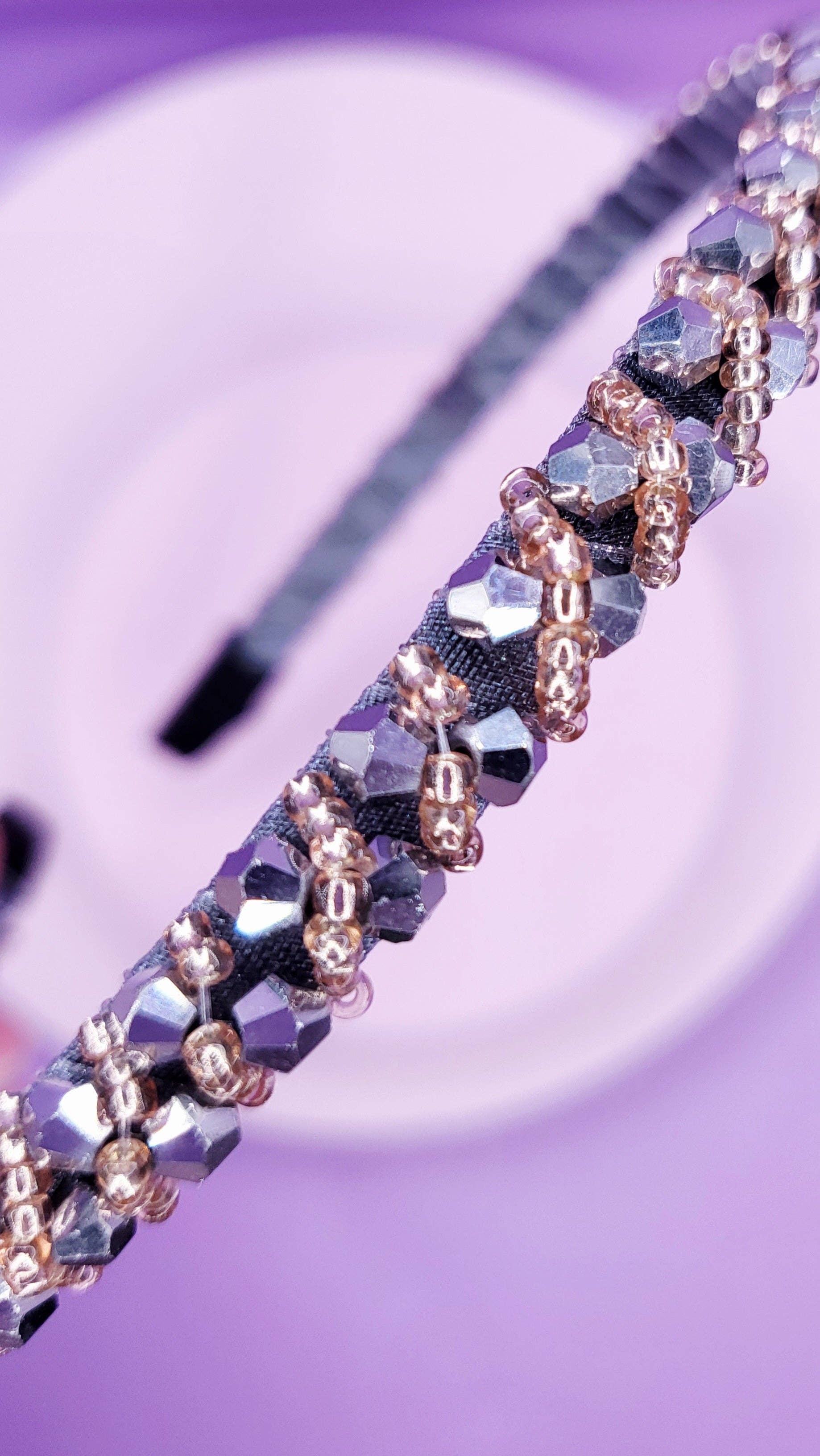 Arya Jewellery Wholesale - Vendita all'ingrosso Fascia per capelli - Donna - Fascia per capelli con perline dorate di cristallo3