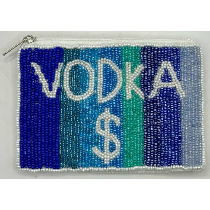 Pizzazz, Inc. - Wholesale Coin purse – Women’s - VODKA $ BEADED MINI POUCH