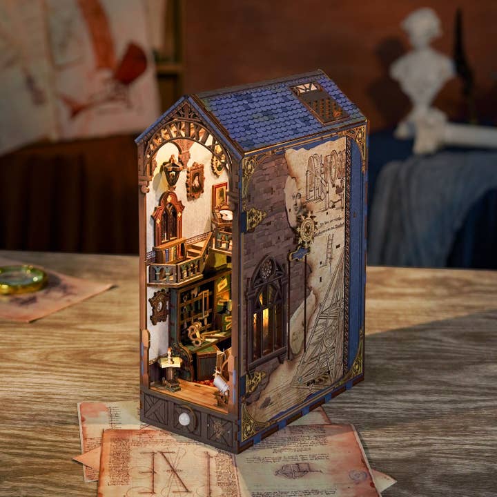 Hands Craft - Vente Puzzle – enfant - Kit de Coin de Livre DIY : Léonard de Vinci avec Couverture Anti-poussière1