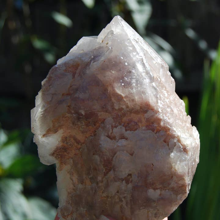 Caspar Curiosities - Wholesale Spiritual Stone/Crystal - 5in 1lb XL ET Hematoid Quartz Crystal Cathedral Point, Record Keepers, Raw Red Hematite Quartz, Zimbabwe lg17