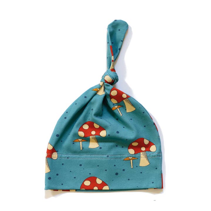Bonnet noué en jersey biologique Toadstools pour la vente par ILO