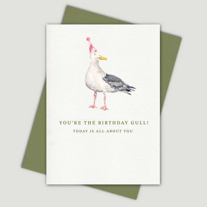 Födelsedagskort med Mås | Kvackande Ordlekar för wholesale av Honey and Incense
