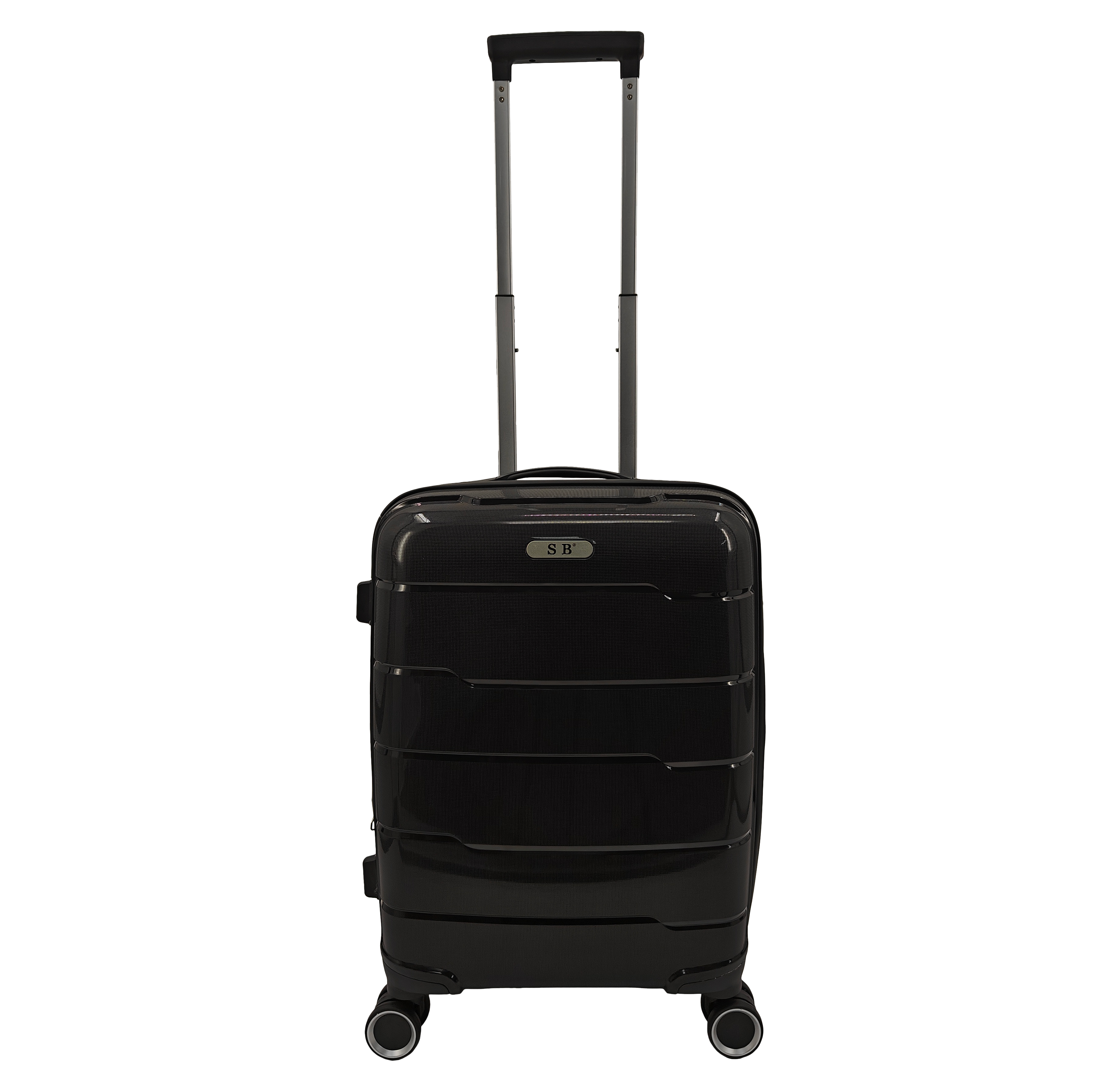 Super Bazaar – wholesale Luggage – 'Expandable' Hand luggage suitcase 55cm 4 double wheels trolley0