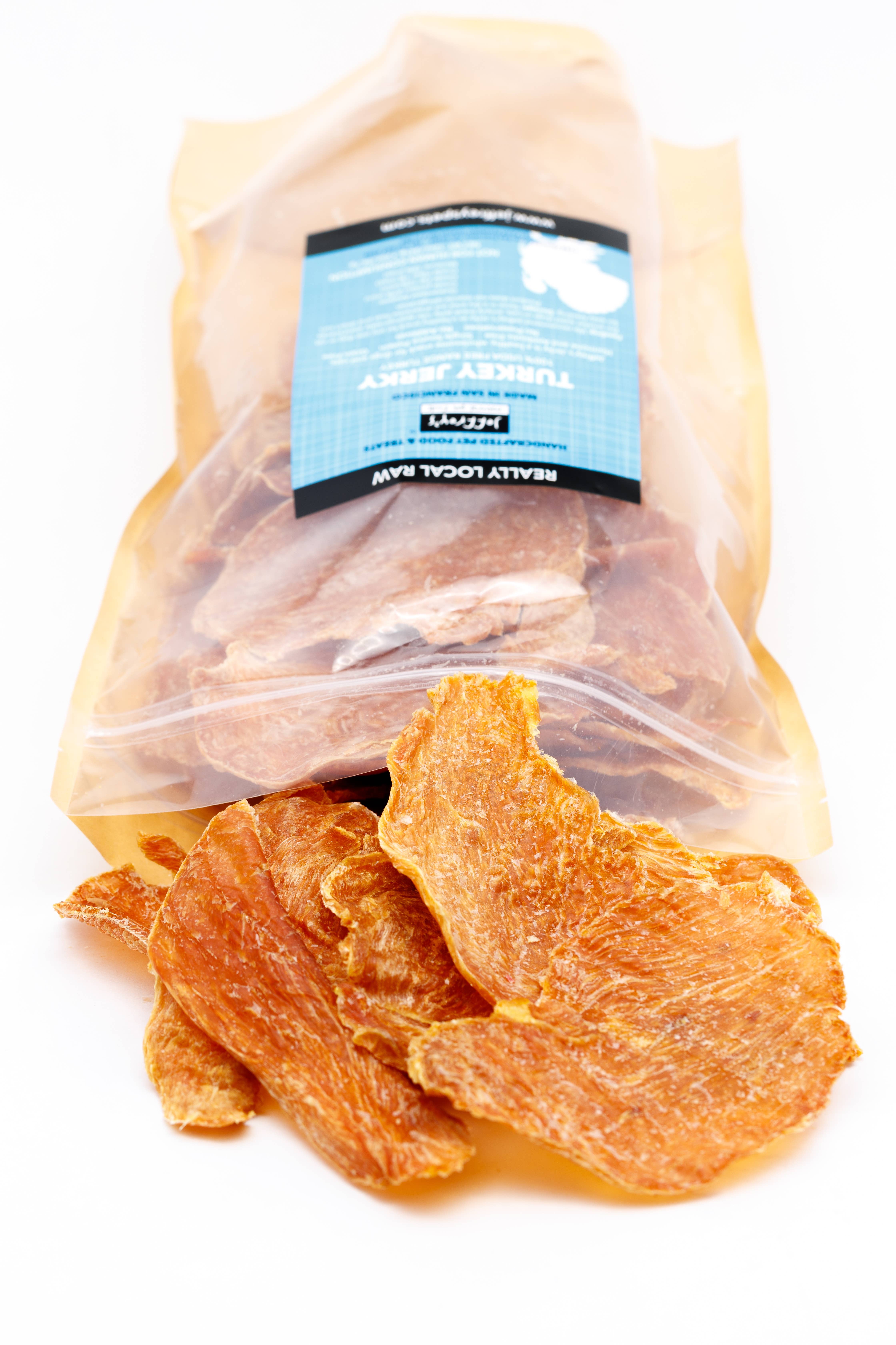 Jeffrey's Natural Pet Foods - Wholesale Pet Treats - Dog - Jeffrey's House Made Turkey Jerky2