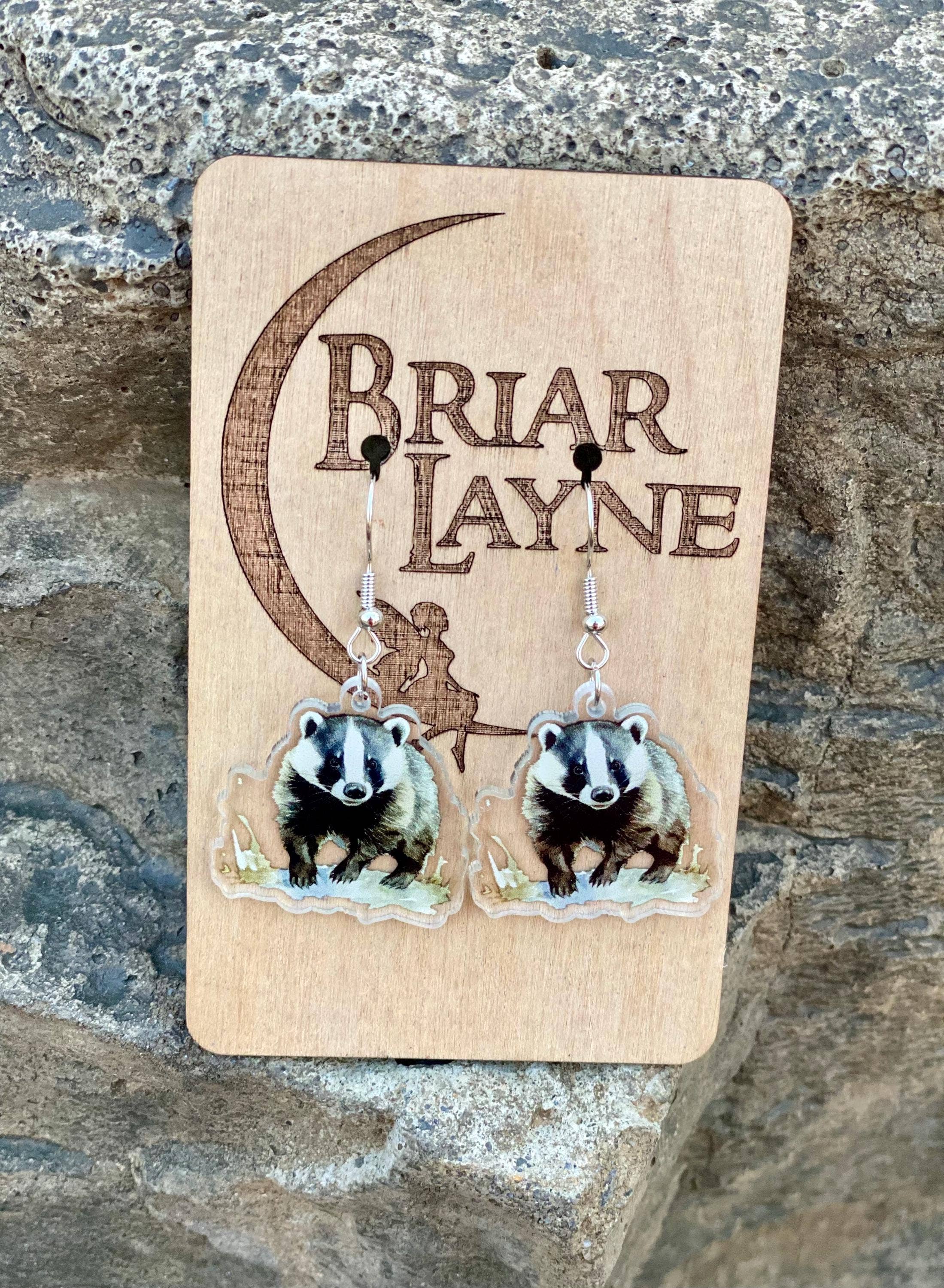 Briar layne - Wholesale Dangle Earrings - Badger Forest Earrings for Badger Lovers1