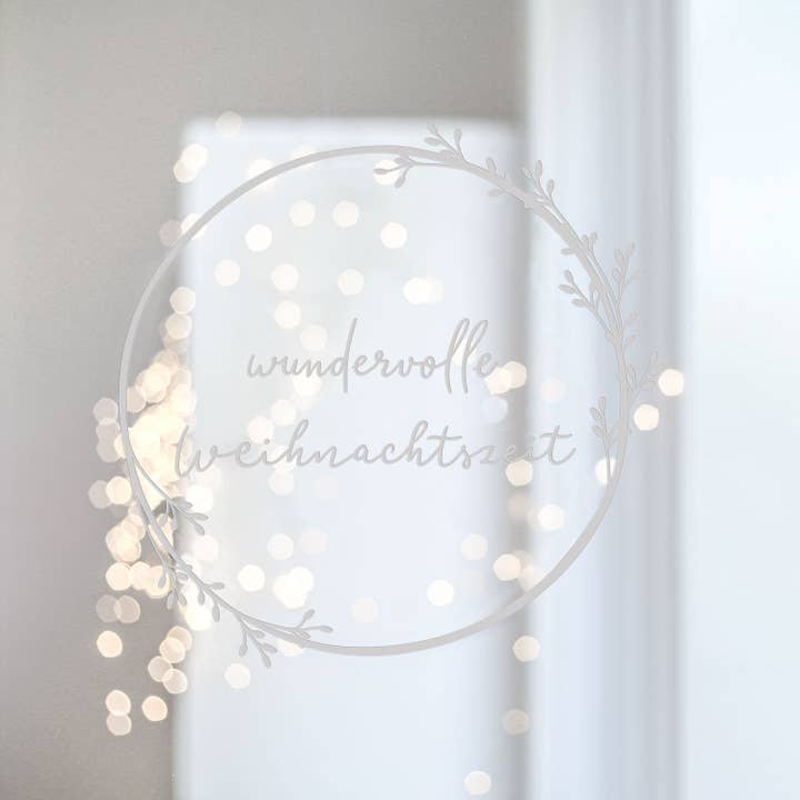 Sticker Christmas wreath (pack of 6) for wholesale by Eulenschnitt