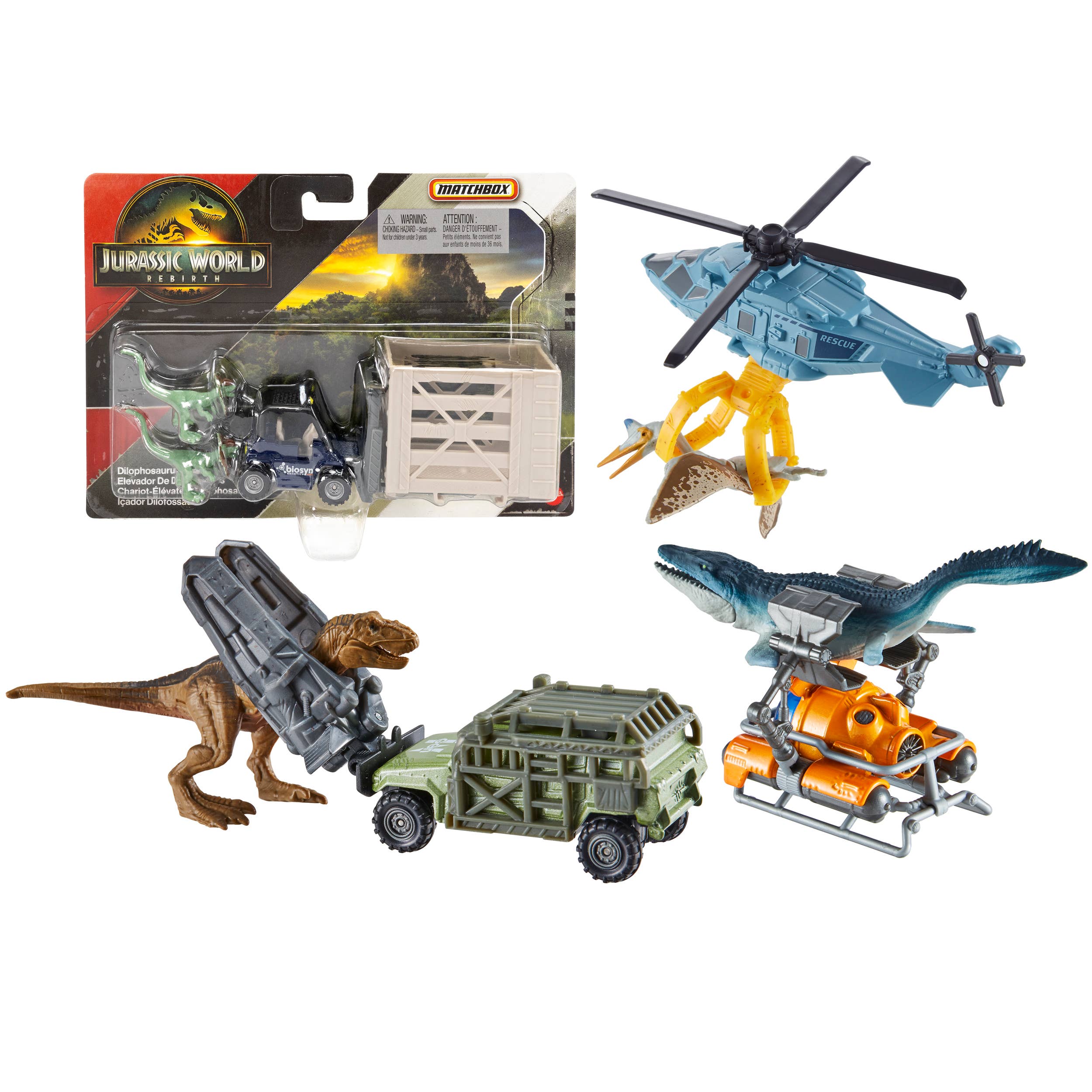 Variety Distributors - Wholesale Toy Set - Kids - Matchbox Jurassic World Dino Transport Vehicle Sets Assorted0