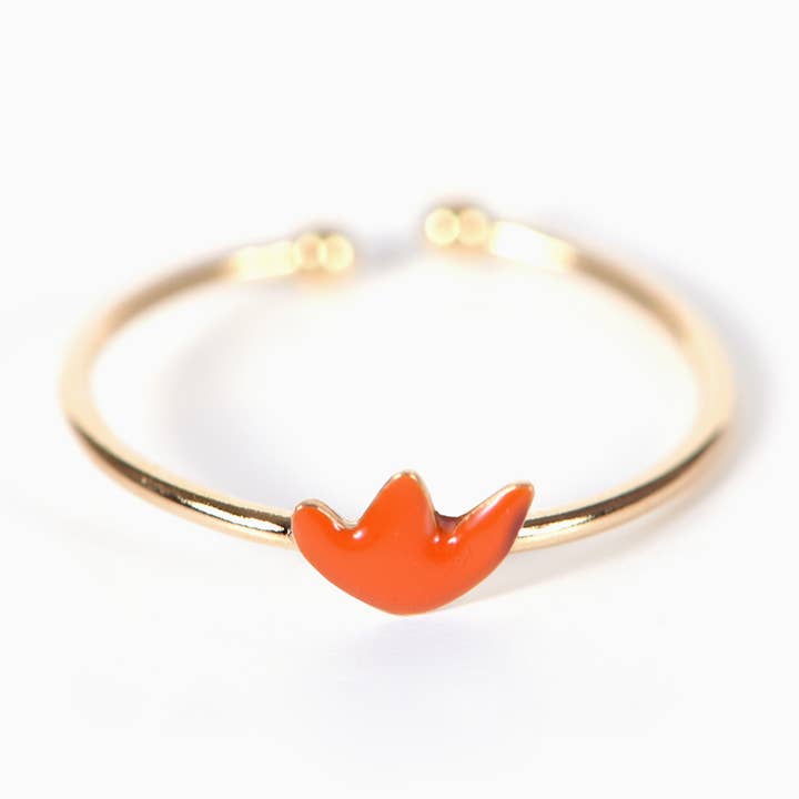 MAPLE tree leaf ring (orange) for wholesale by Titlee