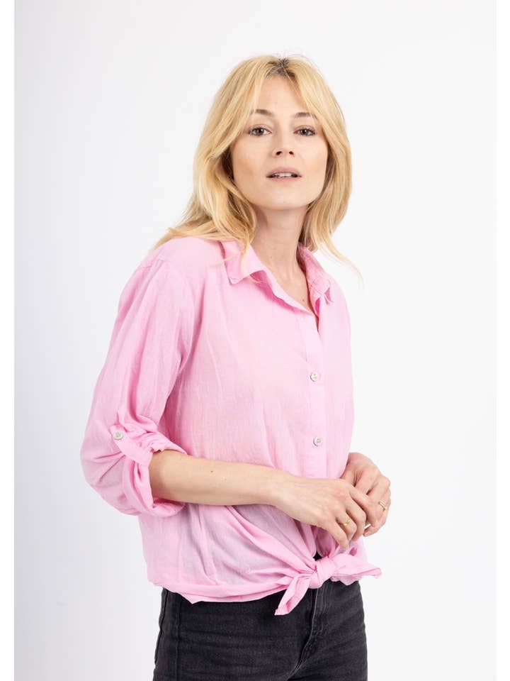 LINEN & COTTON HOUSE – wholesale Tröja med knappar – Dam – BUNDEN BOMULLSSKJORTA 42602 15