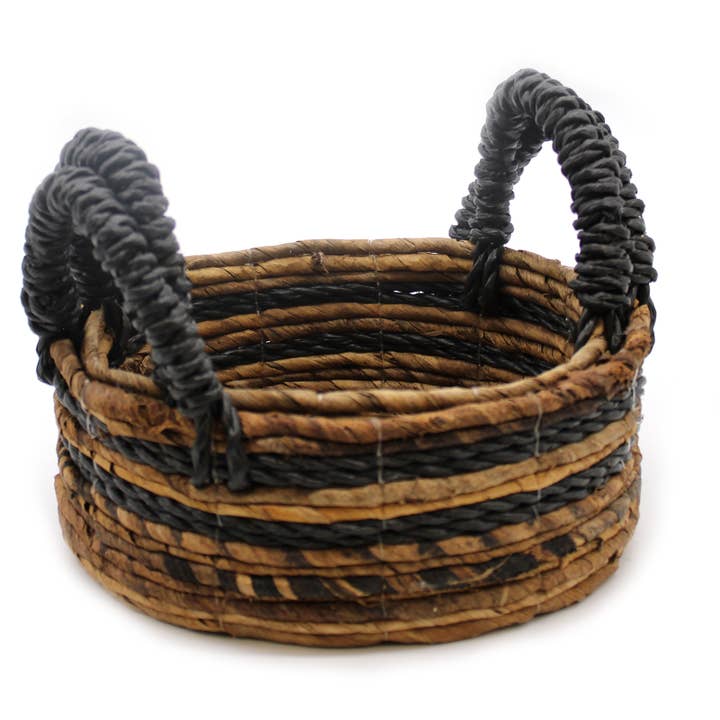 Ancient Wisdom - Wholesale Basket - Banana Leaf & Hitam Raffia Basket- Set of 2