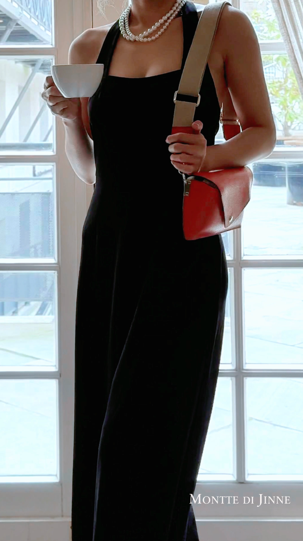 MONTTE DI JINNE - Vente Sac à bandoulière – femme - Sac bandoulière en cuir italien élégant avec sangle en toile15