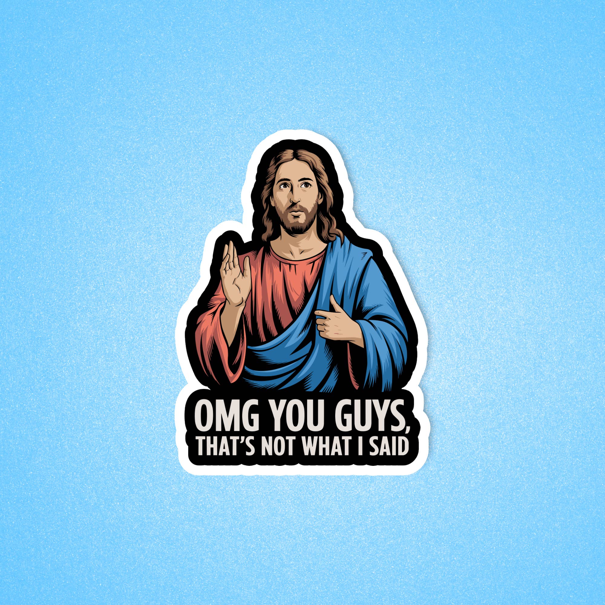 Radical Buttons - Wholesale Sticker - Funny Jesus sticker, Funny sticker, Laptop sticker