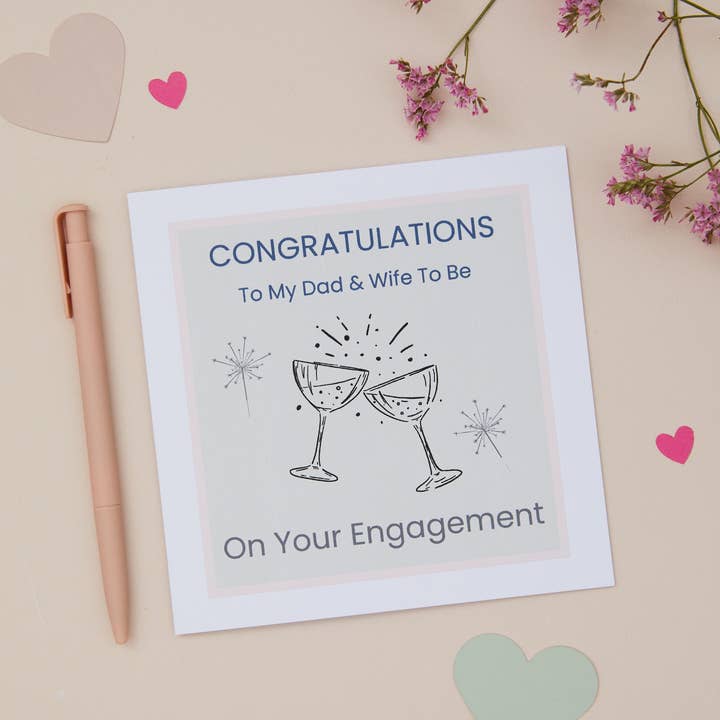 Dad Engagement Congratulations Card for wholesale by Sjstationery