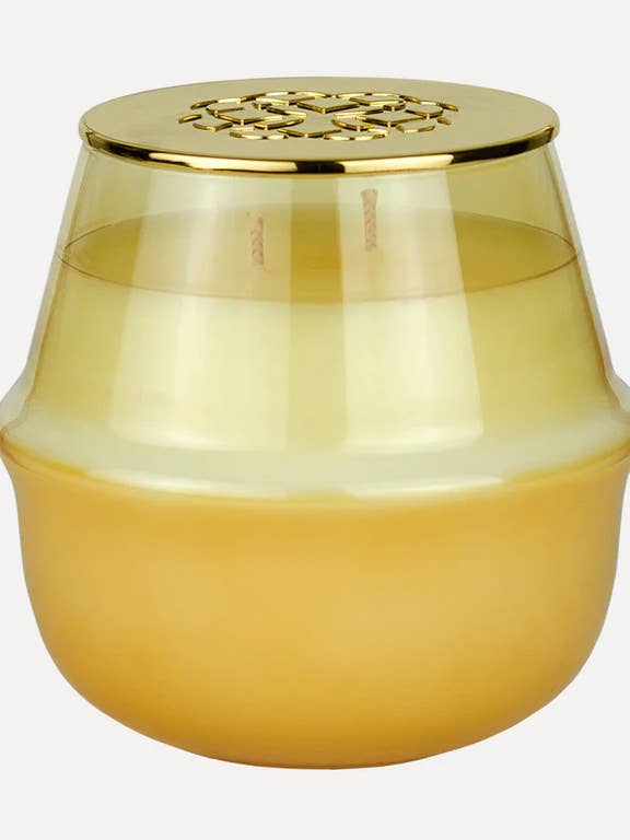 AURA PURE, Golden Basil & Mint - Rowan Glass Candle 18 oz for wholesale by Elum Designs Home