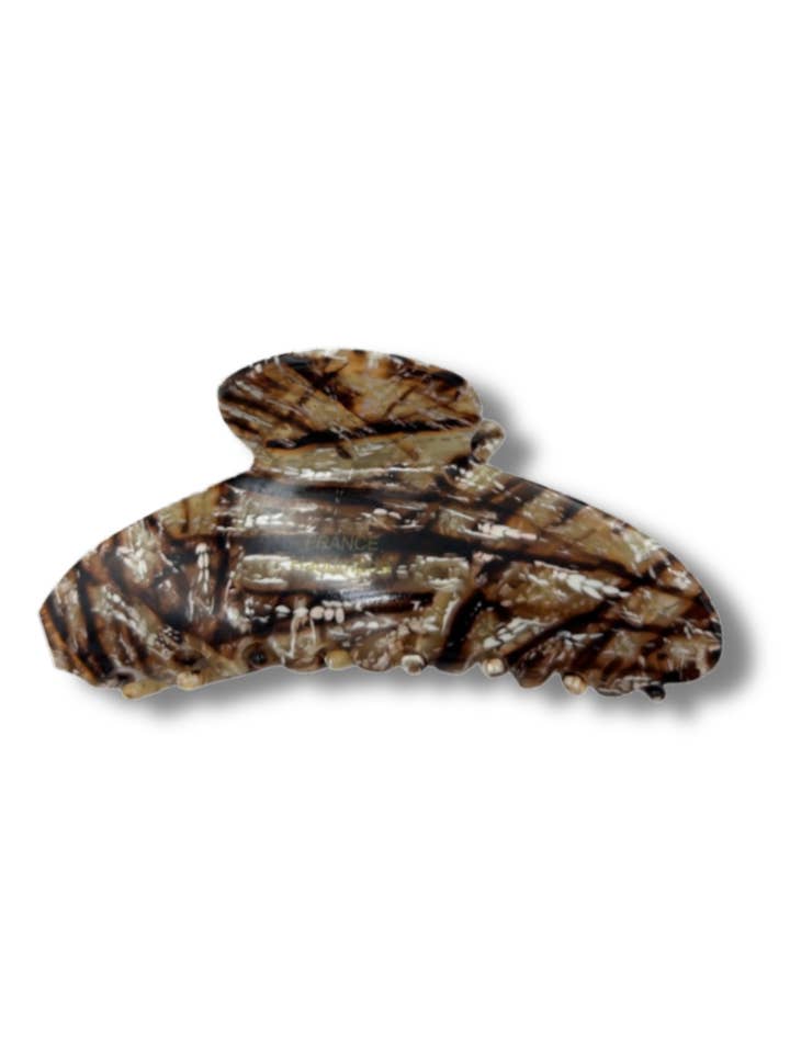 PINCE À CHEVEUX CLASSIQUE EN FORME DE GRIFFE TORTUE ESPRESSO pour la vente par Maddyloo