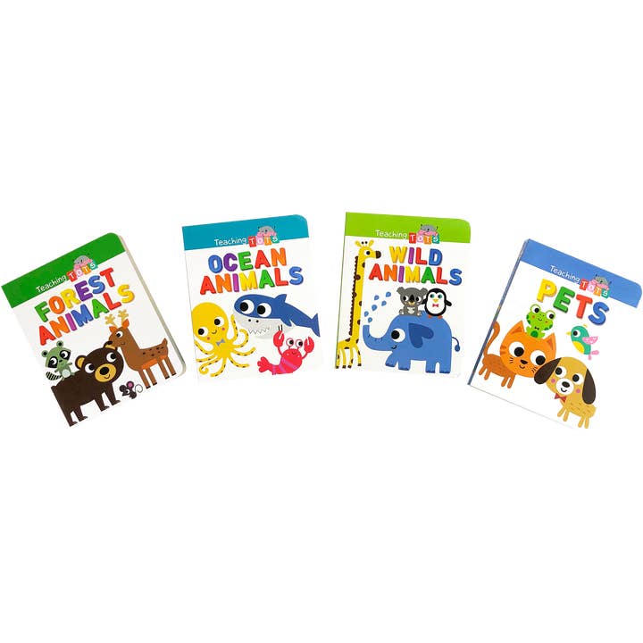 Little Hippo Books - Wholesale Book - Kids - Teaching Tots Animals Library (4 Book Set) - Educational
