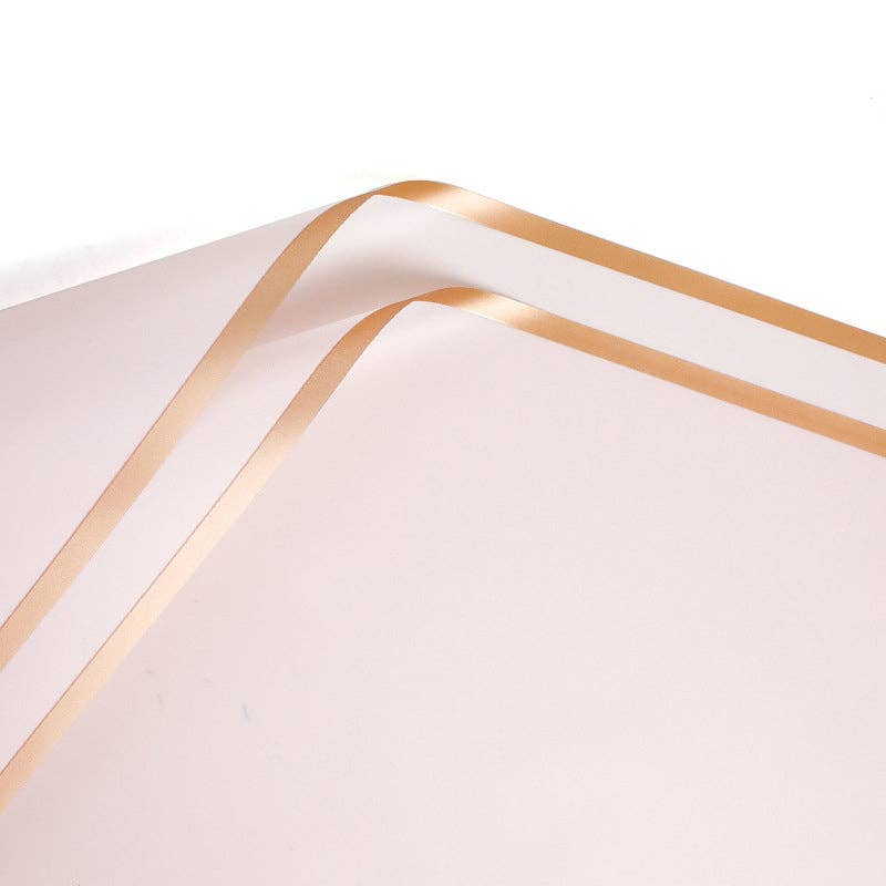 Elegant Design Supply – wholesale Flat wrap – Gold Edge Waterproof Flower Wrapping Paper (20 sheets-bag)14