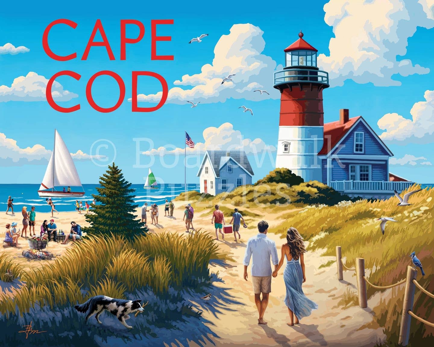 Boardwalk Puzzle Company - Wholesale Puzzle - Adult - Cape Cod - 500 Piece1