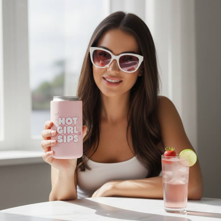 GiftsbyPR - Wholesale Drink Huggers & Koozies - Hot Girl Sips Coolers, Bachelorette Party Can Cooler Favors2
