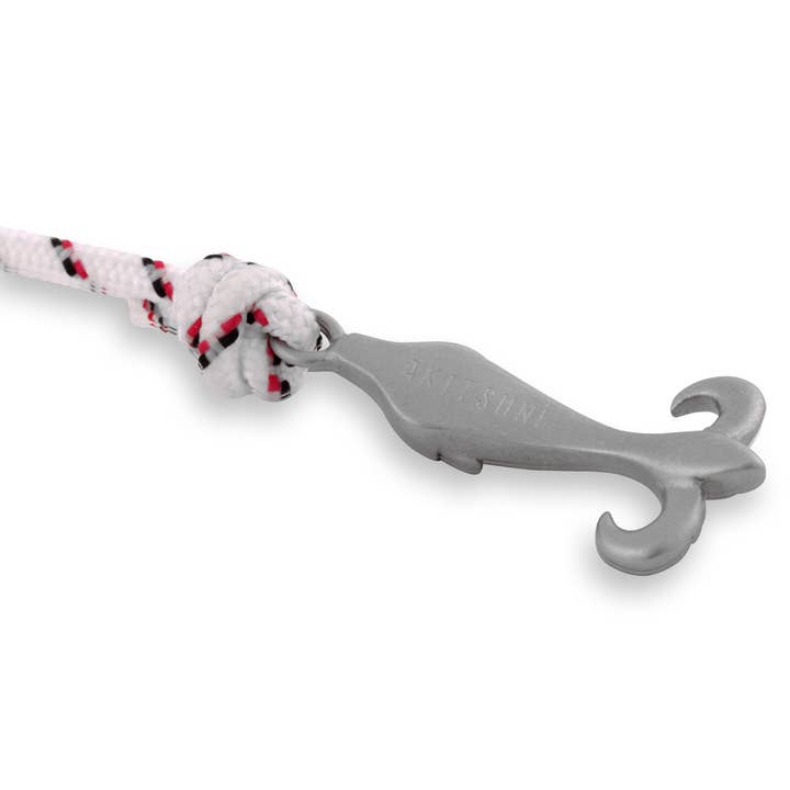 Blackskies - Wholesale Woven/Braided Bracelet - Vulpes Nylon Bracelet Double Wrapped Silver - White-Blue-Red4