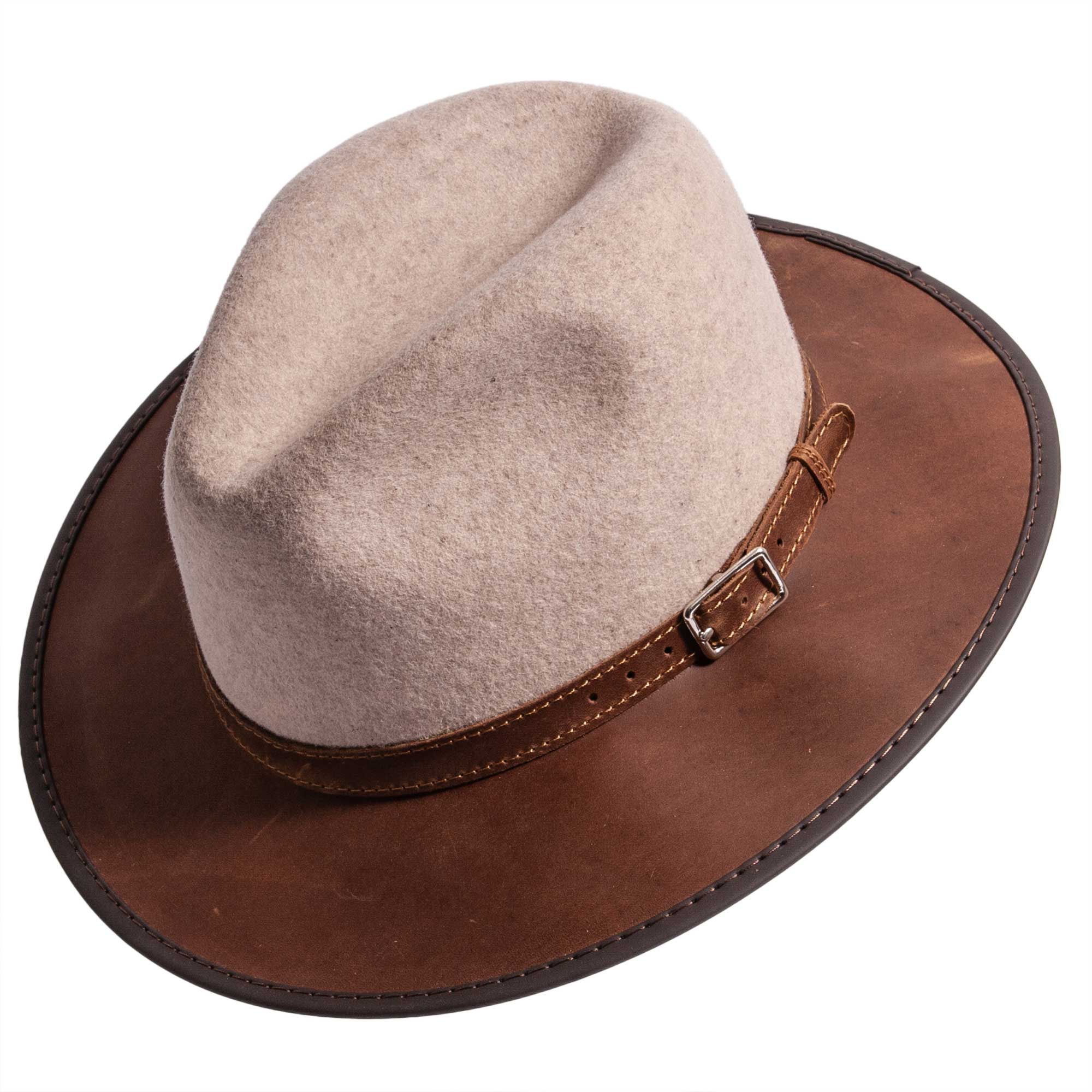 American Hat Makers - Wholesale Fedora - Unisex - Wool Felt Leather Outdoor Fedora Style - Summit3
