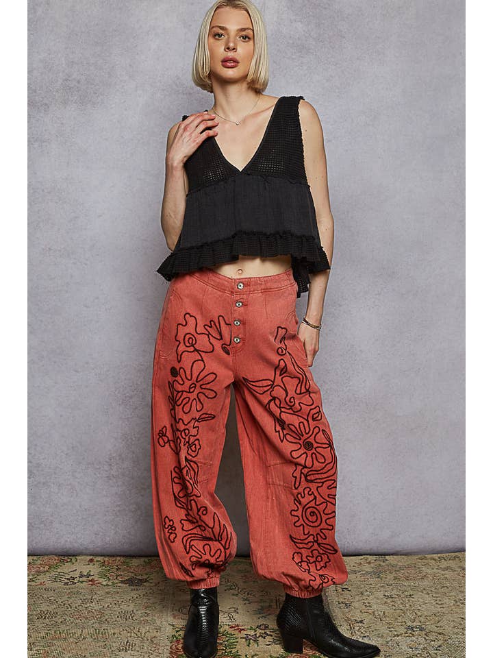 Pol Clothing - Wholesale Knit Top - Women's - Sleeveless contrast thermal cropped babydoll top SALE27