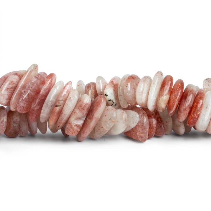 Chips Lunghi di Pietra del Sole 15x9mm 7,5 pollici 45 perline per la vendita all'ingrosso da parte di The Bead Traders