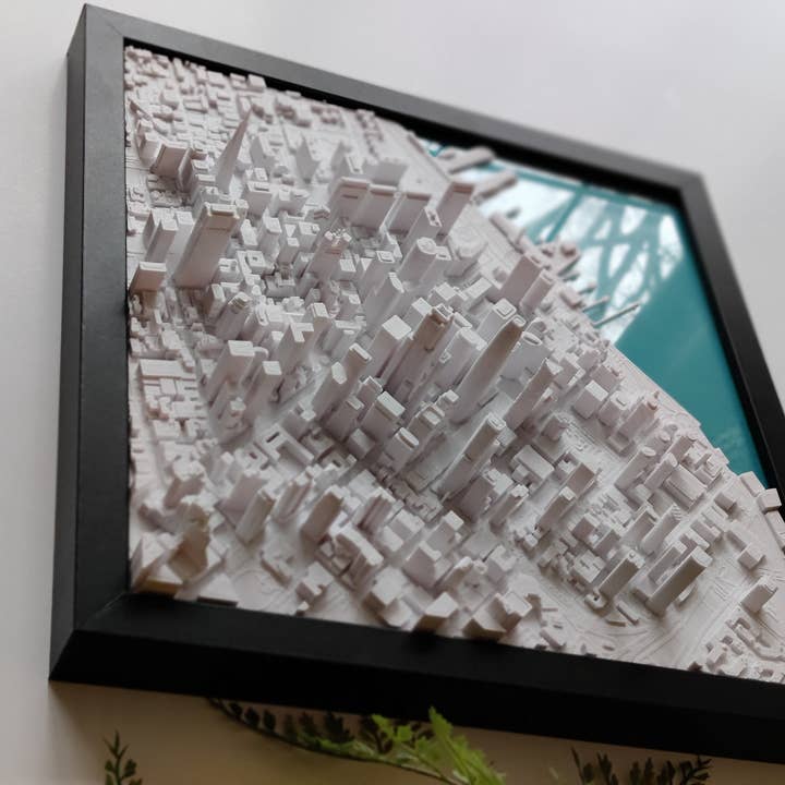 Micropolitan - Vente Cartes - Carte de la ville 3D de San Francisco | Art mural, décoration d'intérieur pour le bureau1